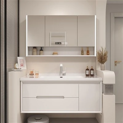 Existe-t-il des meubles-lavabos suspendus étanches pour salle de bain ?